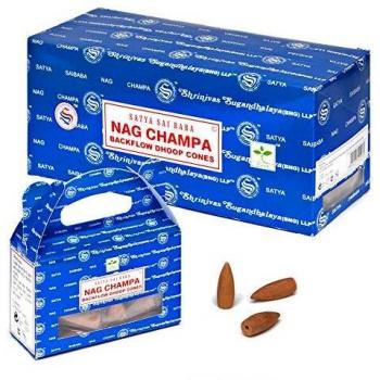Set of 6 Satya Nag Champa Backflow Incense Cones