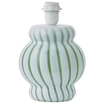 ValueLights Taffy Stripe Green Glass Lamp Base (Pale Green)