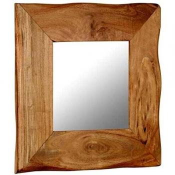 Specchio per trucco 50x50 cm in legno di acacia