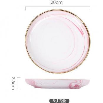 Pink Phnom Penh Marble Dinnerware Set