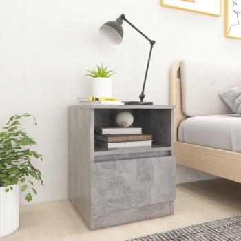 Tables de chevet Scandinaves, gris béton, 2 unités – 40x40x50 cm