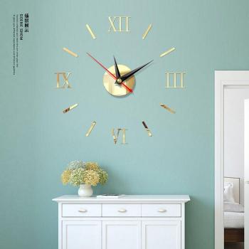 3D Mirror Stickers Wall Clock
