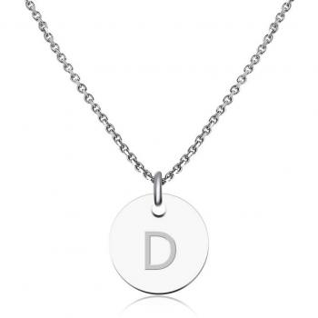 Médaille gravée d’initiale – Collier d’élégance en argent GOOD.designs