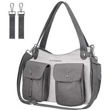 CANWAY Reise-Wickeltasche für Mama & Papa – Grau/Weiß, wasserdicht, 1