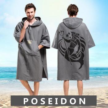 Albornoz toalla de baño con estampado Poseidón LST