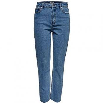 Only Onlemily Hohe Taille Gerade Jeans für Damen