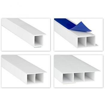 Moulure Creuse 2m PVC Blanc 15mm