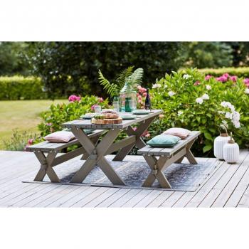 PLUS Garten-Essgruppe »Nostalgi« (3-tlg), Tisch und 2 Bänke