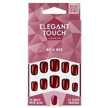 Elegant Touch 24 Rich Red False Nails