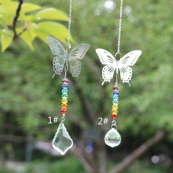 Ornement suspendu en cristal papillon