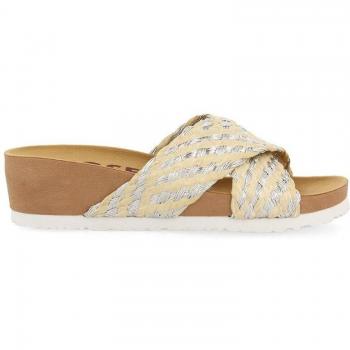 Chanclas Gioseppo Estilo Bio Rafia Plata