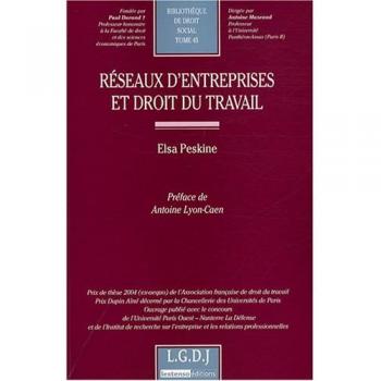 réseaux d'entreprise en droit du travail: PRIX DE THÈSE