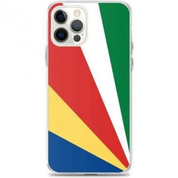 Flexible Multicolor Seychelles Flag iPhone Case – Vertical Silicone Design