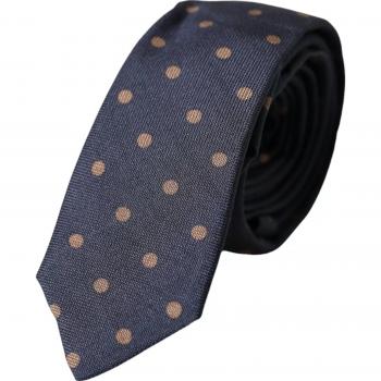 Dolce & Gabbana Black Polka Dot Silk Adjustable Tie for Men
