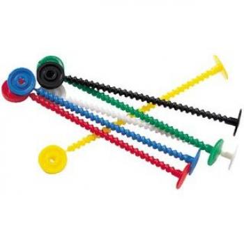 Green 75‑mm Laurel Polyethylene Fasteners – Pack