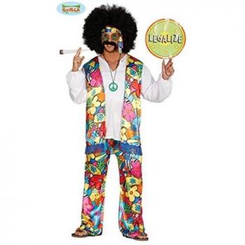 Hippie-Regenbogen-Kostüm 70er Jahre – Guirca 84946 – Größe M (48‑50)