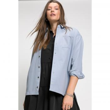 Camicia di jeans oversize per donna, blu, cotone, Studio Untold