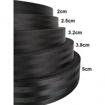 10 Yards Black Seat Belt Webbing Tape