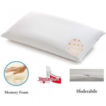 Cuscino VENIXSOFT in Memory Foam saponetta con microfori e fodera in cotone