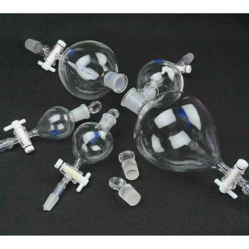 250ml Ball-Shaped Separatory Funnel with PTFE Stopcock, Ground Joint