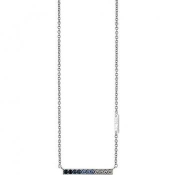 Collier GUESS Cristal Bleu Métal