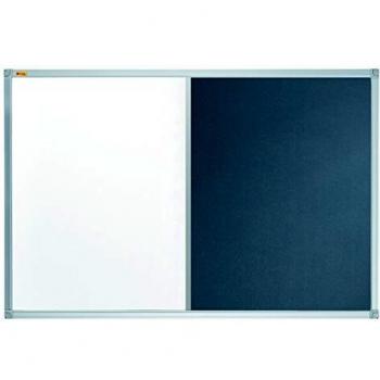 Franken Kombitafel X-tra!Line Whiteboard/Filz 60x45cm grau