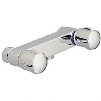 Mélangeur de douche mural ULYSSE C avec raccord et rosace, têtes 20x27 à clapet guidé, chrome Réf D1655AB