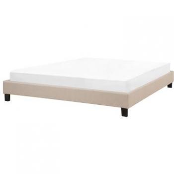 Cama tapizada 180 x 200 cm color beige sin cabecero