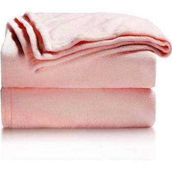 Bedsure 150x200 cm Fluffy Peach Blush Blanket for Sofa & Bed