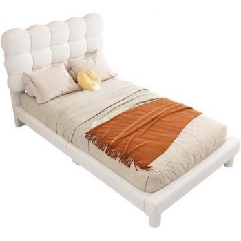 Canapé-lit convertible MODFU 90/180x190 cm, avec USB et rangement, en velours gris