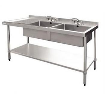 Vogue Twin Bowl Stainless Sink, Left‑Hand Drain – 1800mm