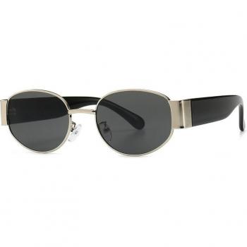 Lunettes de soleil rondes en métal pour homme et femme