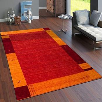 Tappeto Moderno in Terracotta, 80x150 cm, Design Geometrico, Pelo Corto