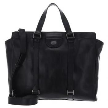 THE BRIDGE Fabio Aktentasche aus Leder mit Laptopfach 39 cm schwarz