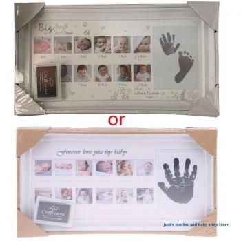 Cadre de naissance 12 mois – empreinte de main et de pied