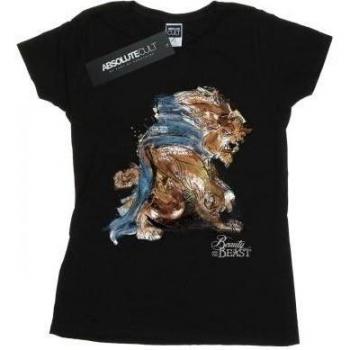 Disney Ladies Beauty And The Beast Beast Sketch Cotton Tee