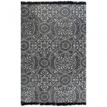 Tappeto Kilim in Cotone 120x180 cm Grigio