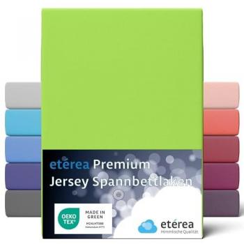 Himmlisches Jersey Spannbettlaken Apfelgrün 90x200 cm