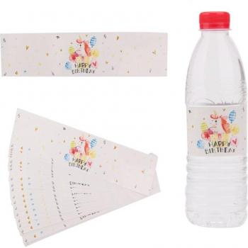 Decoración de Cumpleaños Unicornio en Botella