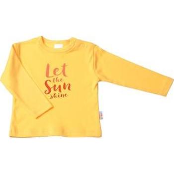 Mädchen Langarmshirt Let The Sun von Liliput, Gelb, mit Druckknöpfen