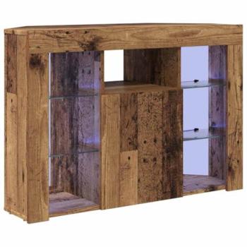 Meuble TV LED d’angle bois ancien 100 × 40 × 68 cm – Bois d’ingénierie