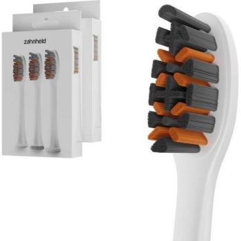 Pro X‑Clean von Zahnheld – 6‑faches weißes Bürstenkopf-Set