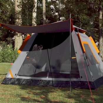 VidaXL Outdoor Kuppelzelt 5 Personen Grau und Orange