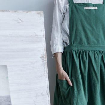 Cotton Pleated Apron for Women