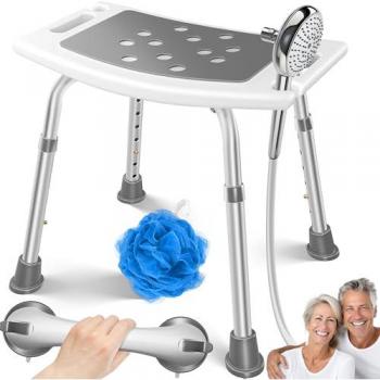 Leichter KESSER Badhocker – Höhenverstellbar, 136 kg Belastbarkeit
