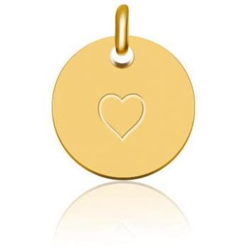 Collier Pendentif Médaillon Personnalisé Plaqué Or 18 Carats