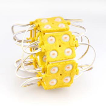 Lentille d'injection LED 5730 2835SMD, 4 LEDs 12 V, étanche IP65 – enseigne lumineuse rouge et vert (20 pièces/lot)