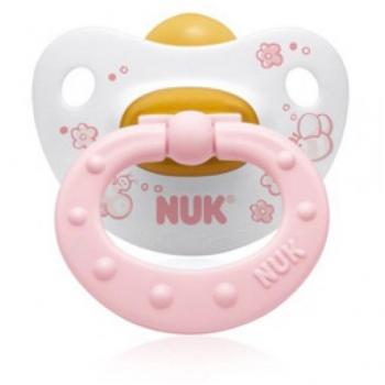 Succhietto neonati in lattice di Nuk, colore rosa, per età 6-18 mesi