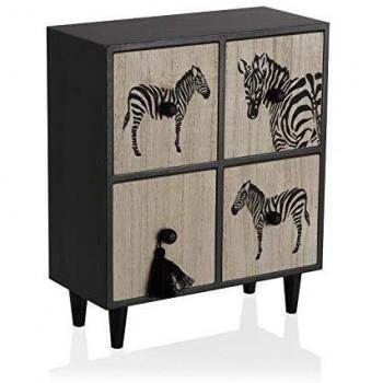 Caja Joyero Madera con 4 Cajones Zebra