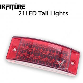 Luz LED lateral 21LED, 12-24V, para camiones y remolques impermeable